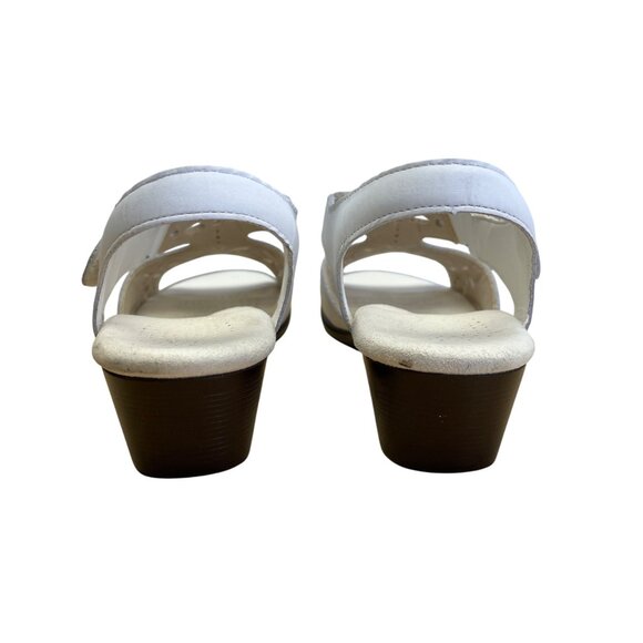SAS Women’s Sunburst White Leather Adjustable Strap Open-Toe Sandals Size 7N - Picture 4 of 9
